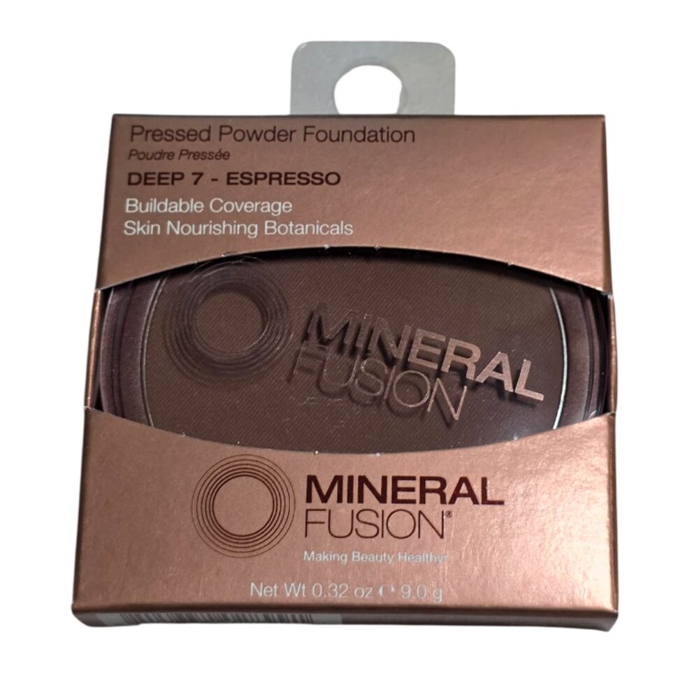 NWT Mineral Fusion Pressed Powder Foundation Deep 7 - Espresso